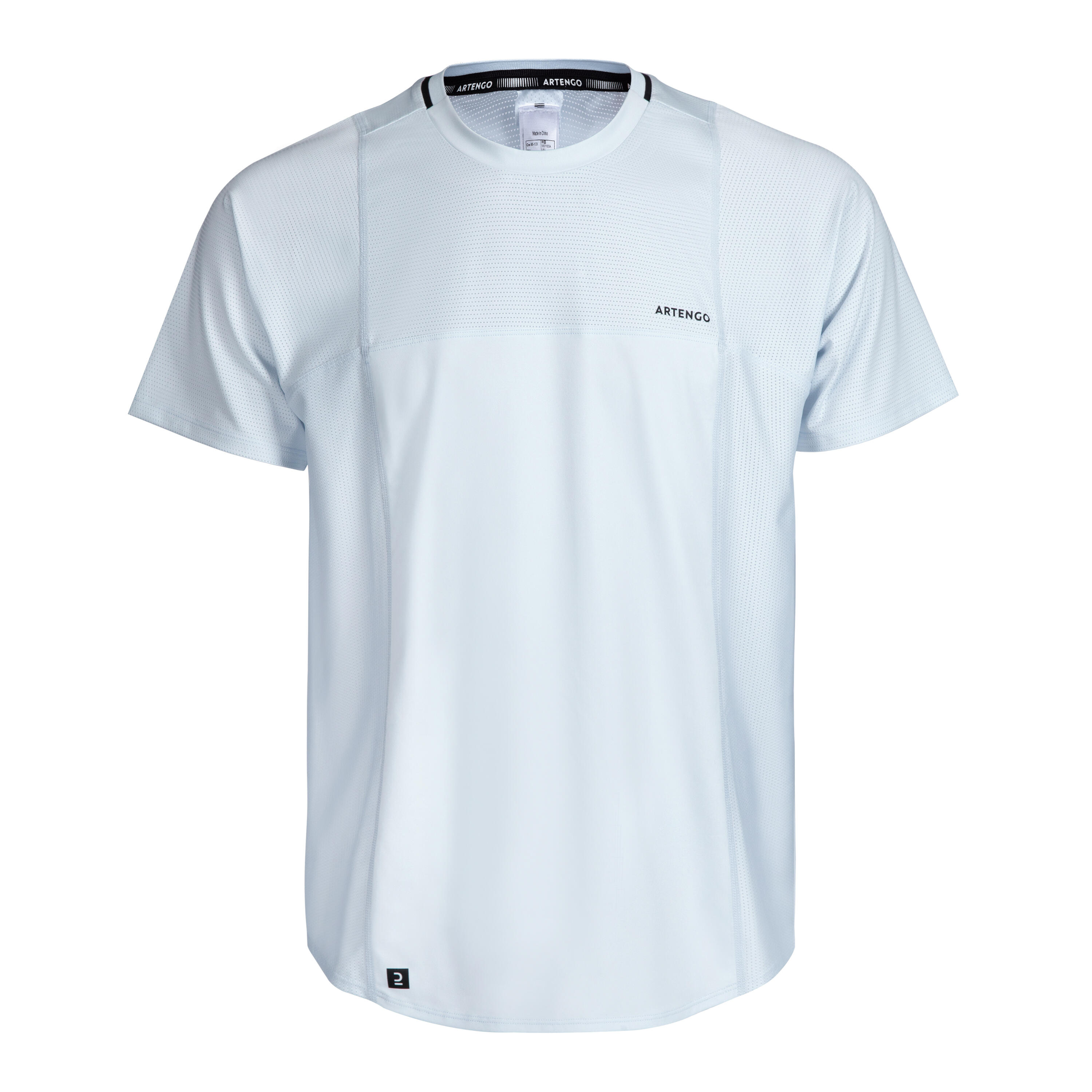 Tennisshirt met korte mouwen voor heren DRY RN lichtgrijs zwart 2/26