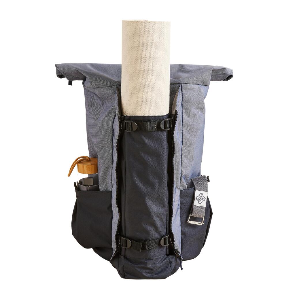 Rucksack für Yogamatte - grau/schwarz