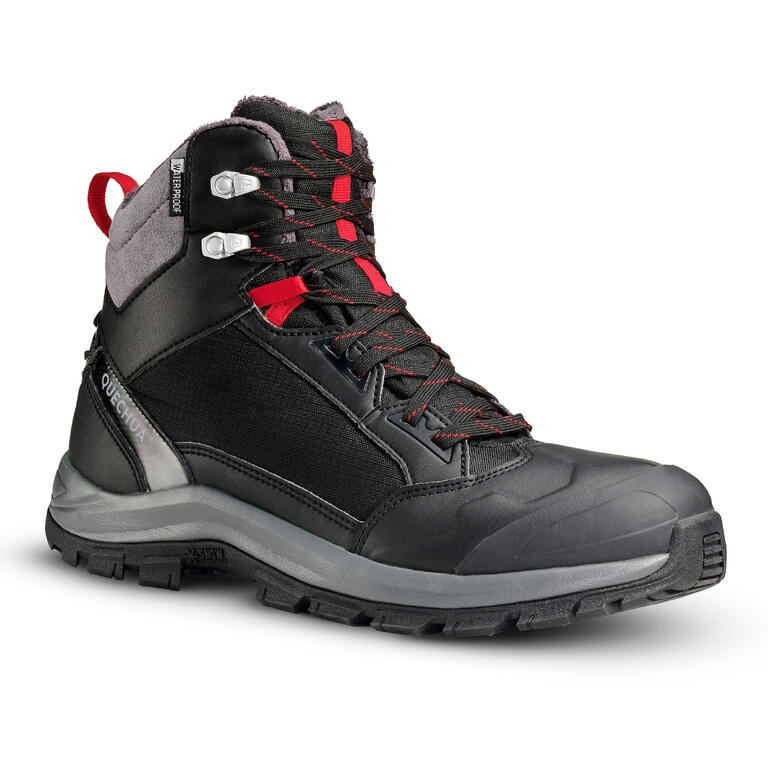 Buy Men’s Snow Hiking Shoes SH520 X-Warm Mid - Black/Red Online | Decathlon