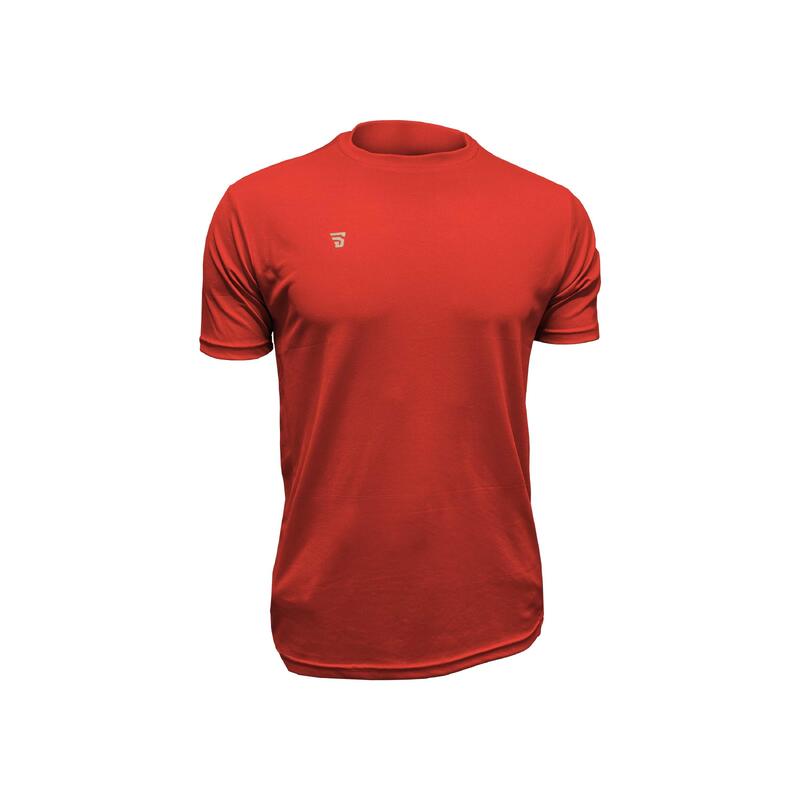 Erkek Kırmızı Spor Tişörtü - Fitness Kardiyo