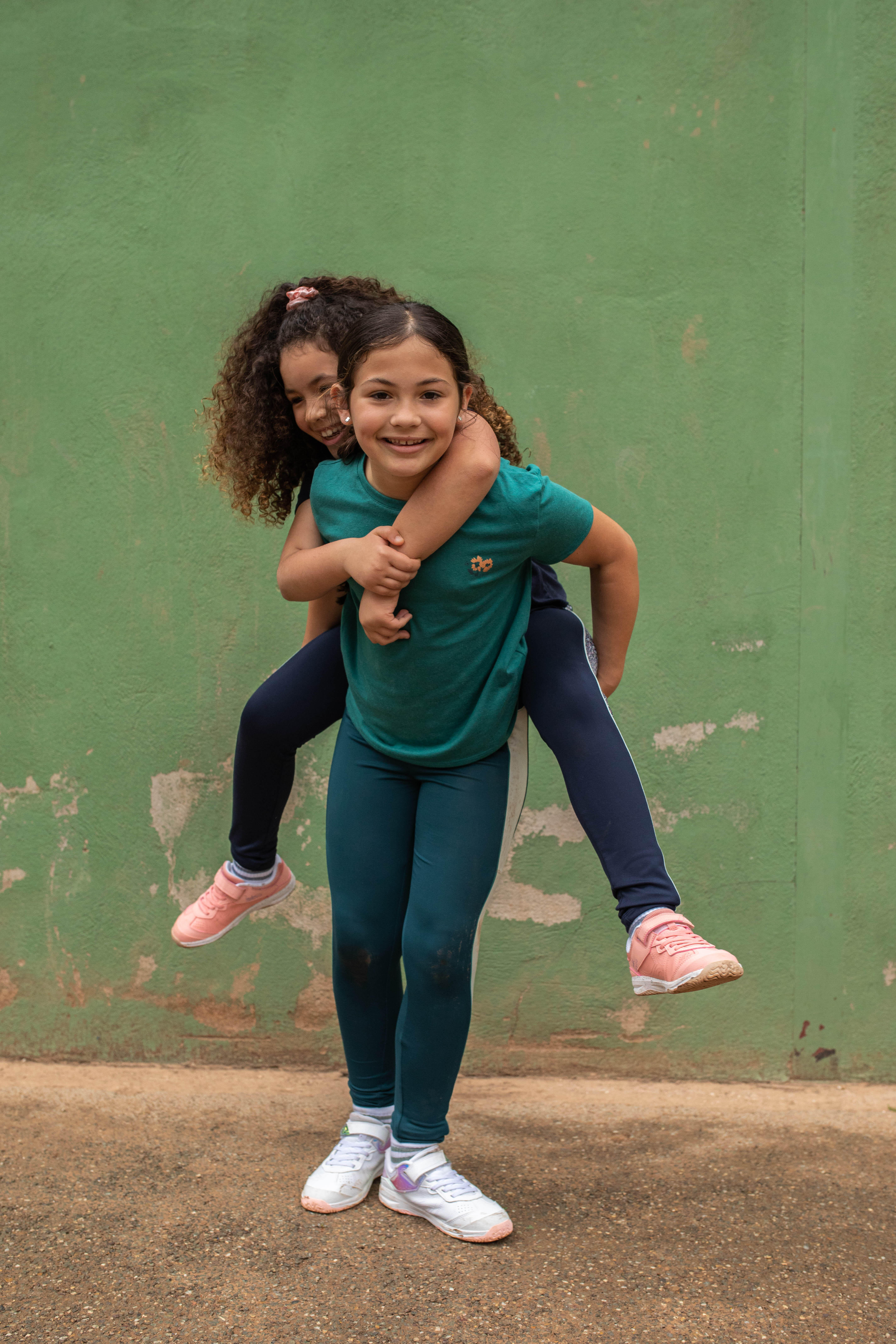 Kids' High-Waisted Leggings - S 500 - DOMYOS