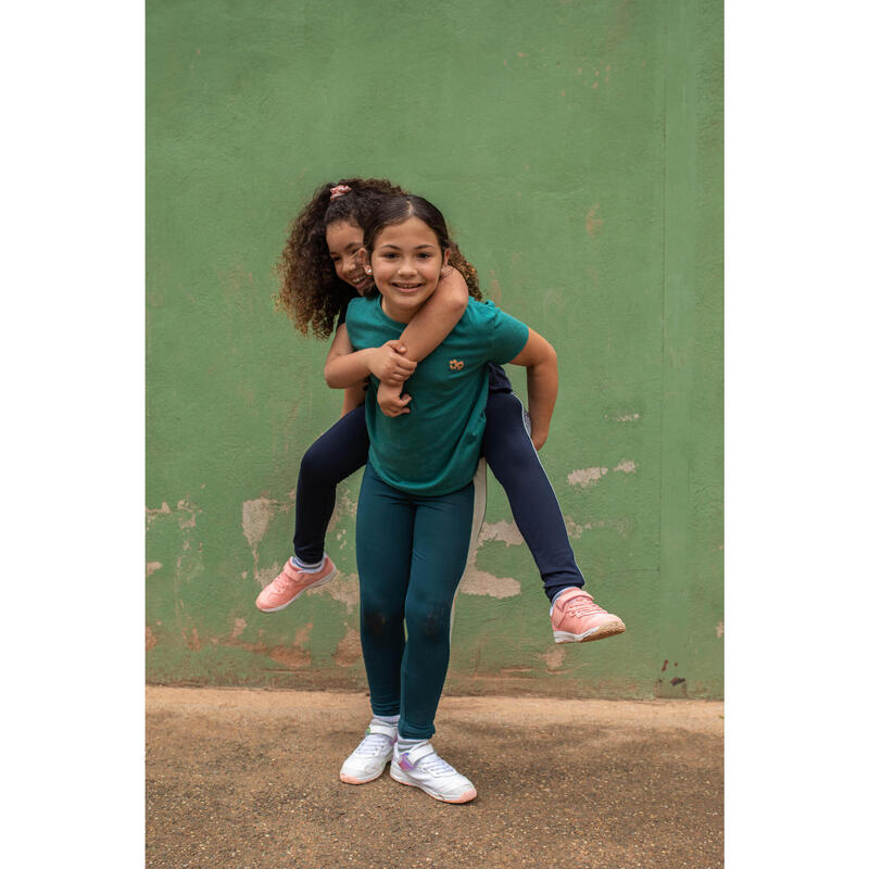 Zapatilla tenis con tira adherente Niños Artengo  TS160 rosa