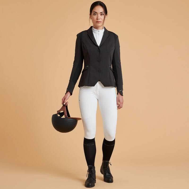 Veste concours équitation femme noir 900