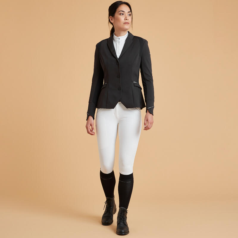 Veste concours équitation femme noir 900