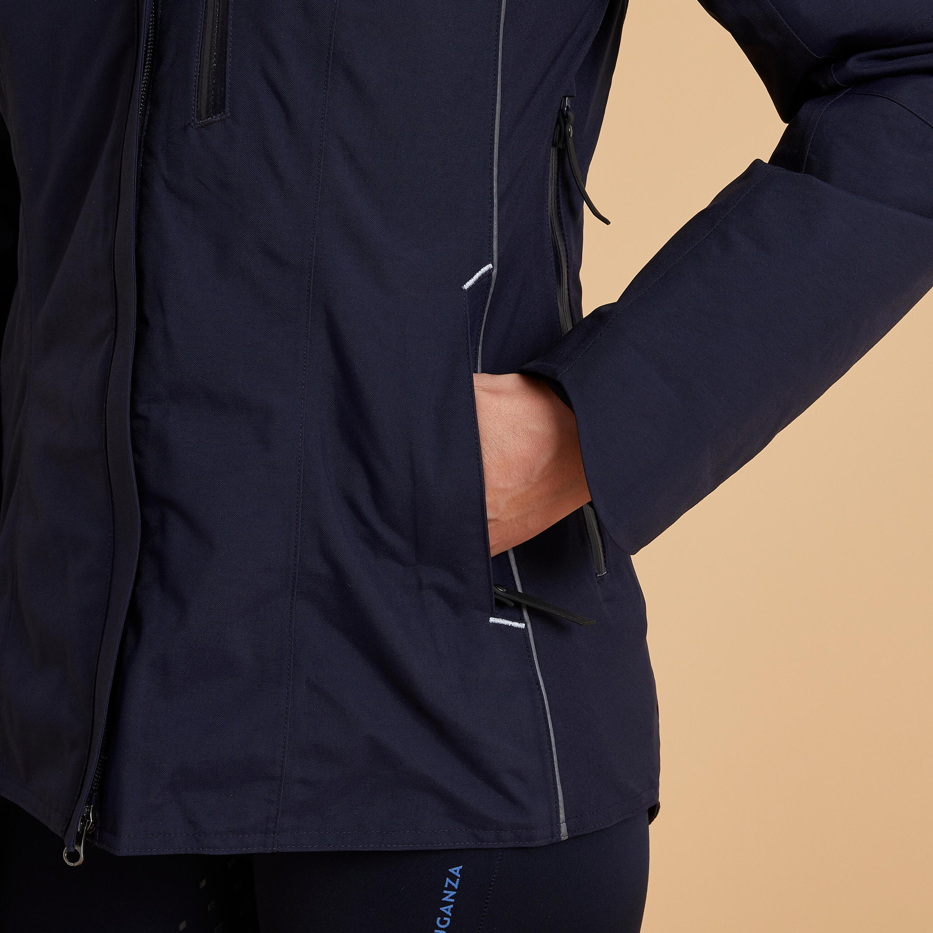 Women's Warm and Waterproof Horse Riding Jacket 580 - Navy Blue 7/15