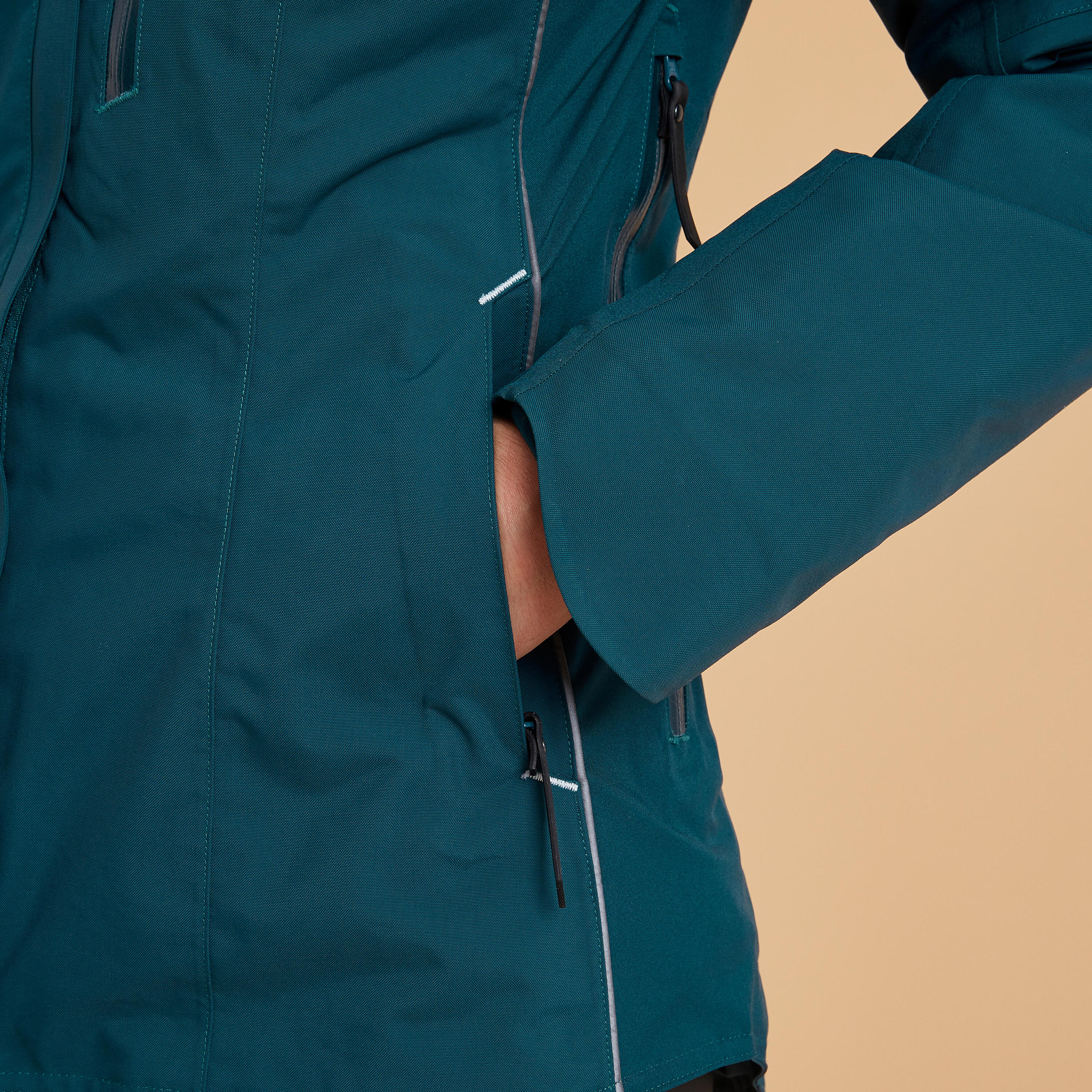Chaqueta equitación 580 impermeable/cálida Mujer Fouganza verde 7/15