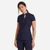 Women's Short-Sleeved Horse Riding Polo - Navy