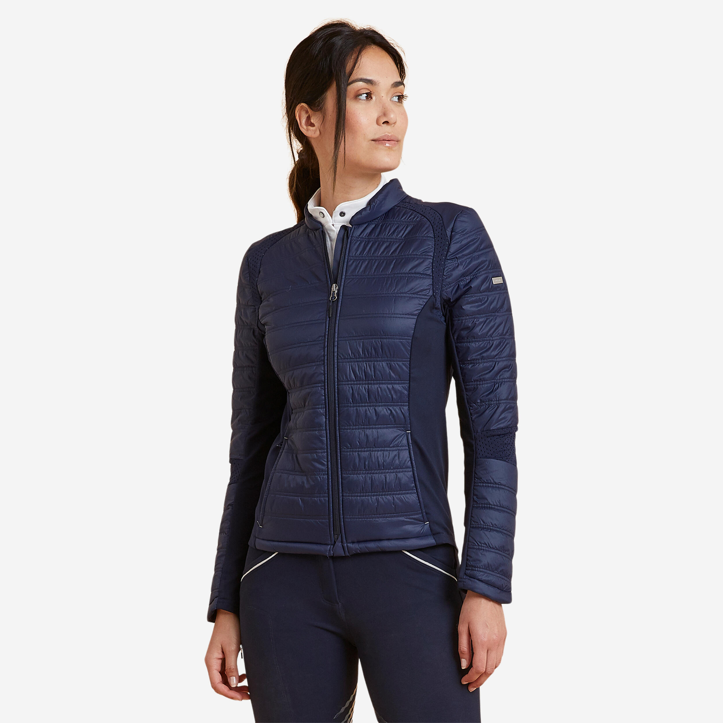 Chamarra azul marino mujer hot sale