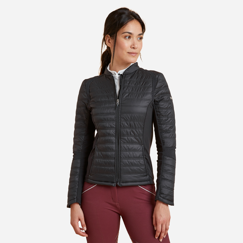 Veste equitation femme noir 900 pour les clubs et collectivites Decathlon Pro