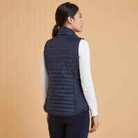 Women's Sleeveless Horse Riding Down Jacket 100 - Navy