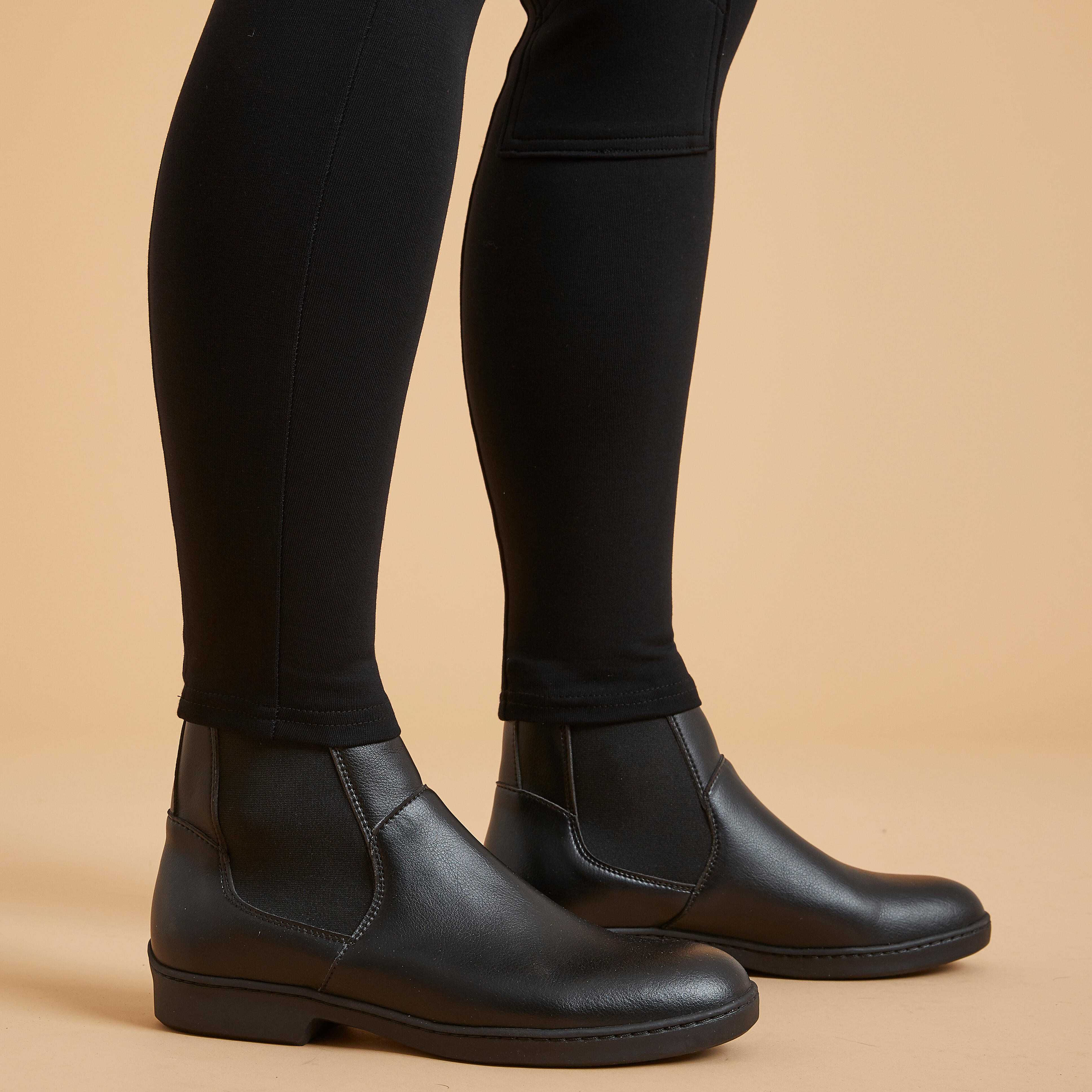 Women's Horse Riding Jodhpurs 100 - Black - FOUGANZA