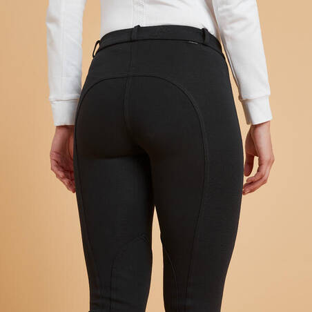 Women's Horse Riding Jodhpurs 100 - Black