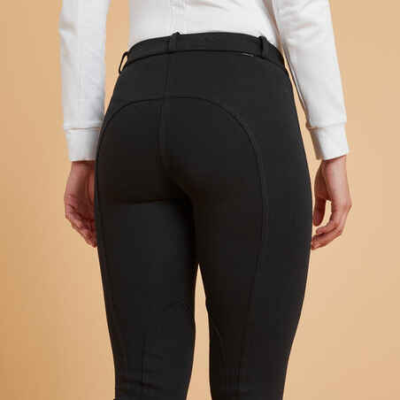 Pantalón equitación 100 Mujer Fouganza negro