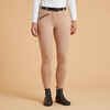 Women's Warm Full Grip Horse Riding Jodhpurs 500 - Beige