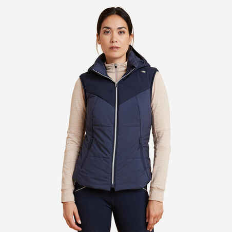 Women's Horse Riding Sleeveless Warm Gilet 900 - Navy - Decathlon