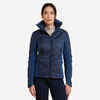 Reit-Fleecejacke 500 Bi-Material Damen blau