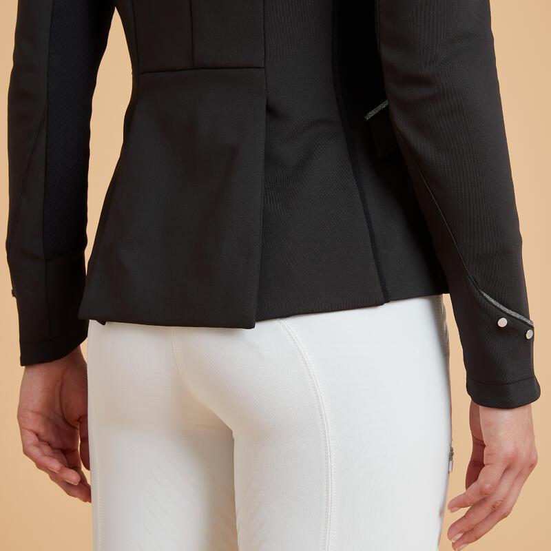 Veste concours équitation femme noir 900