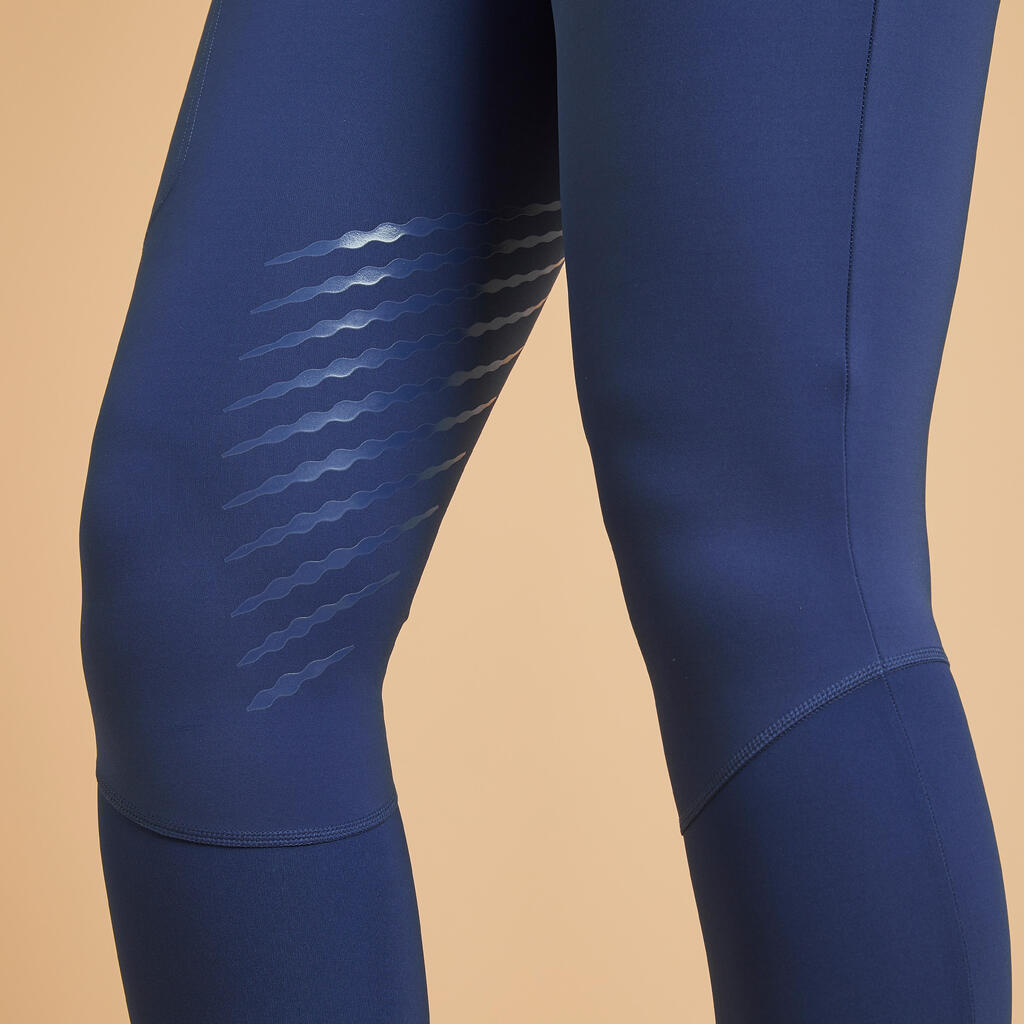 Women's Horse Riding Jump Grip Leggings 900 - Turquin Blue