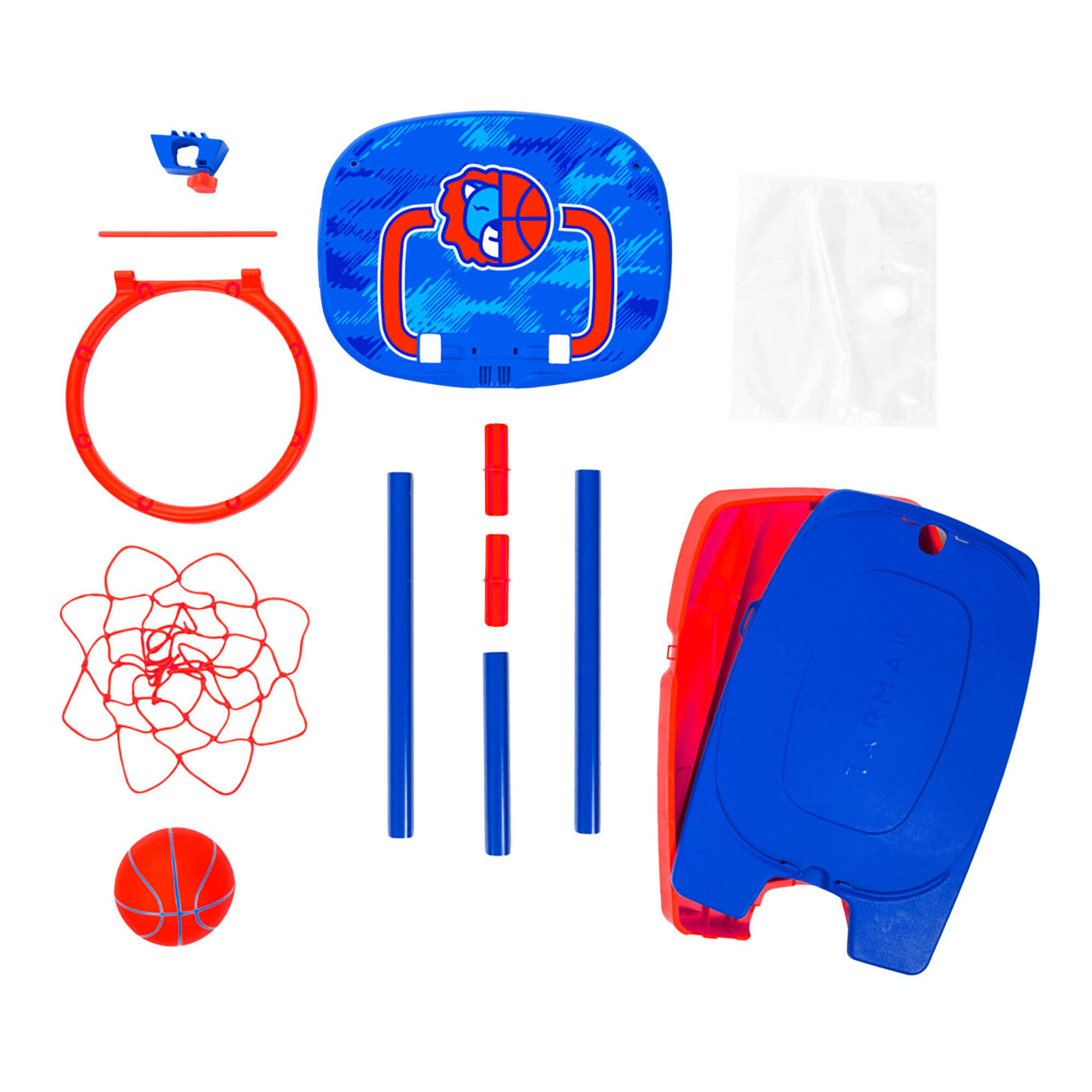 Kids' Basketball Hoop with Adjustable Stand (from 0.9 to 1.2m) K100 - Orange -  3