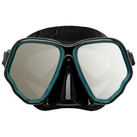 Scuba Diving Mask - 500 Dual Black Grey Mirror