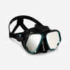 Double diving mask V2 SCD 500 opaque skirt glass MIRROR S 2021 - Black/Grey