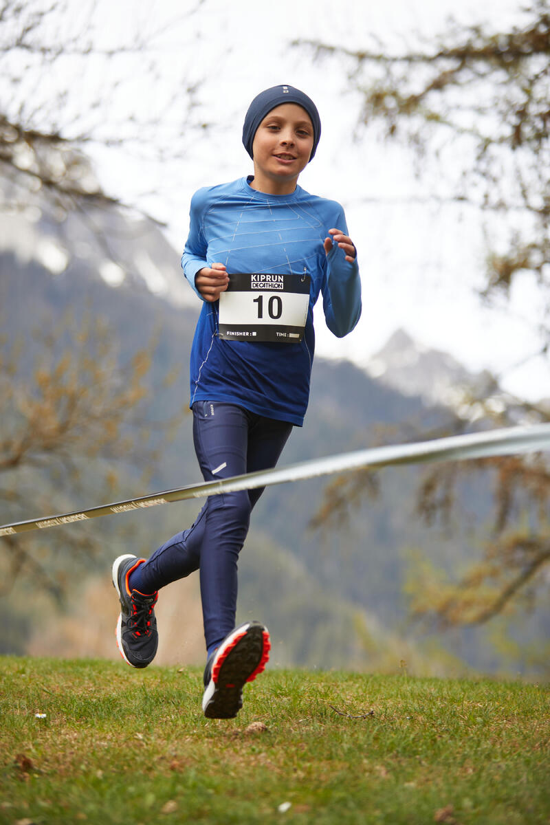 Çocuk Koşu / Atletizm Ayakkabısı - Gri / Siyah / Turuncu - Kiprun Grip