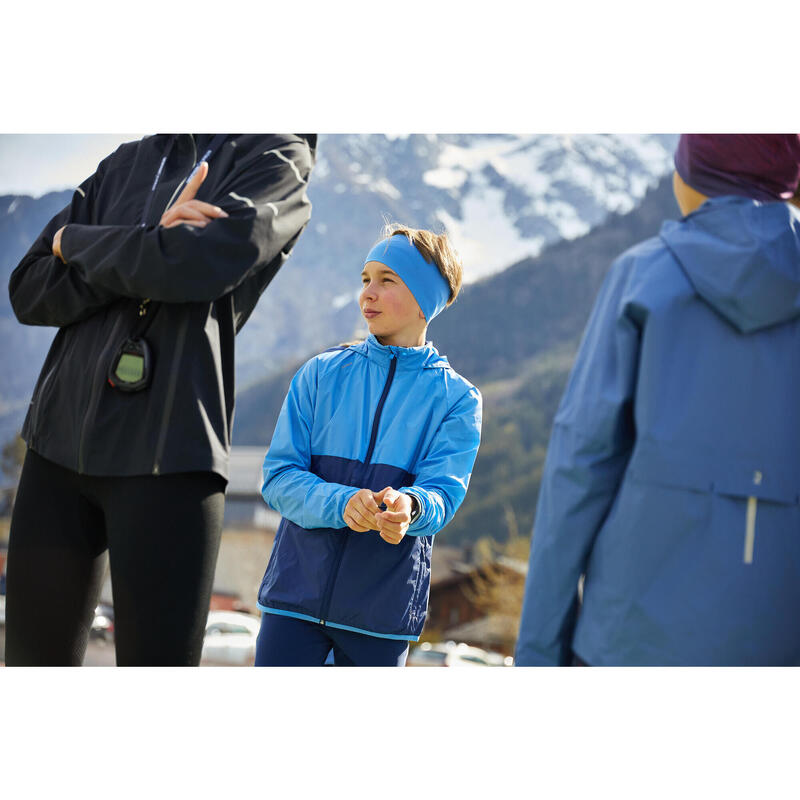 Ademende hoofdband voor hardlopen kinderen DRY+ blauw