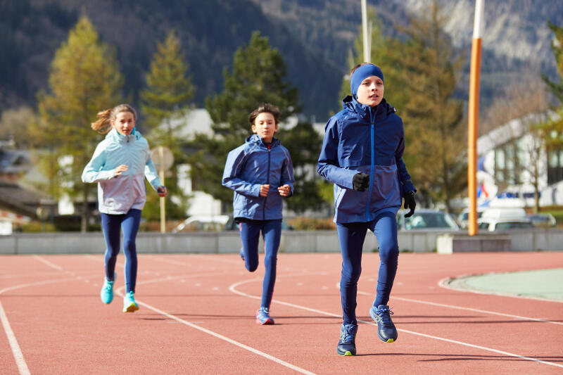 Kurtka do biegania przeciwdeszczowa dziecięca Kiprun 3 w 1