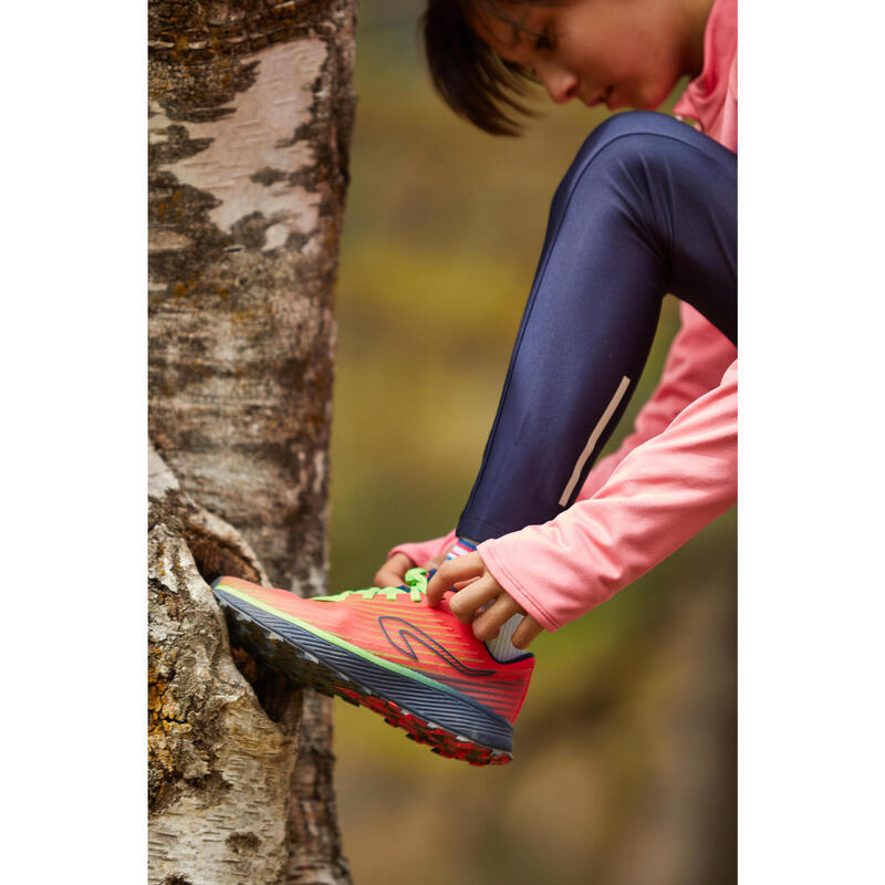 CALÇAS JUSTAS DE CORRIDA RESPIRÁEL CRIANÇA - KIPRUN DRY AZUL MARINHO