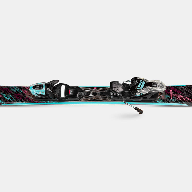Dámské lyže s vázáním Attraxion černo-růžové
