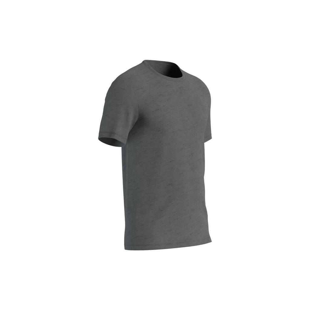 Camiseta de fitness manga corta para Hombre Domyos 500 negro