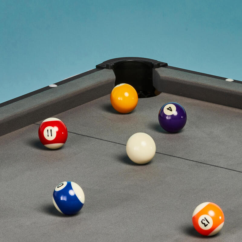 Billardtisch Poolbillard BT 500 US klappbar graues Tuch