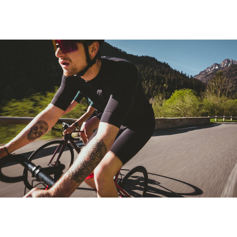 Maglia manica corta ciclismo uomo Van Rysel RACER nera