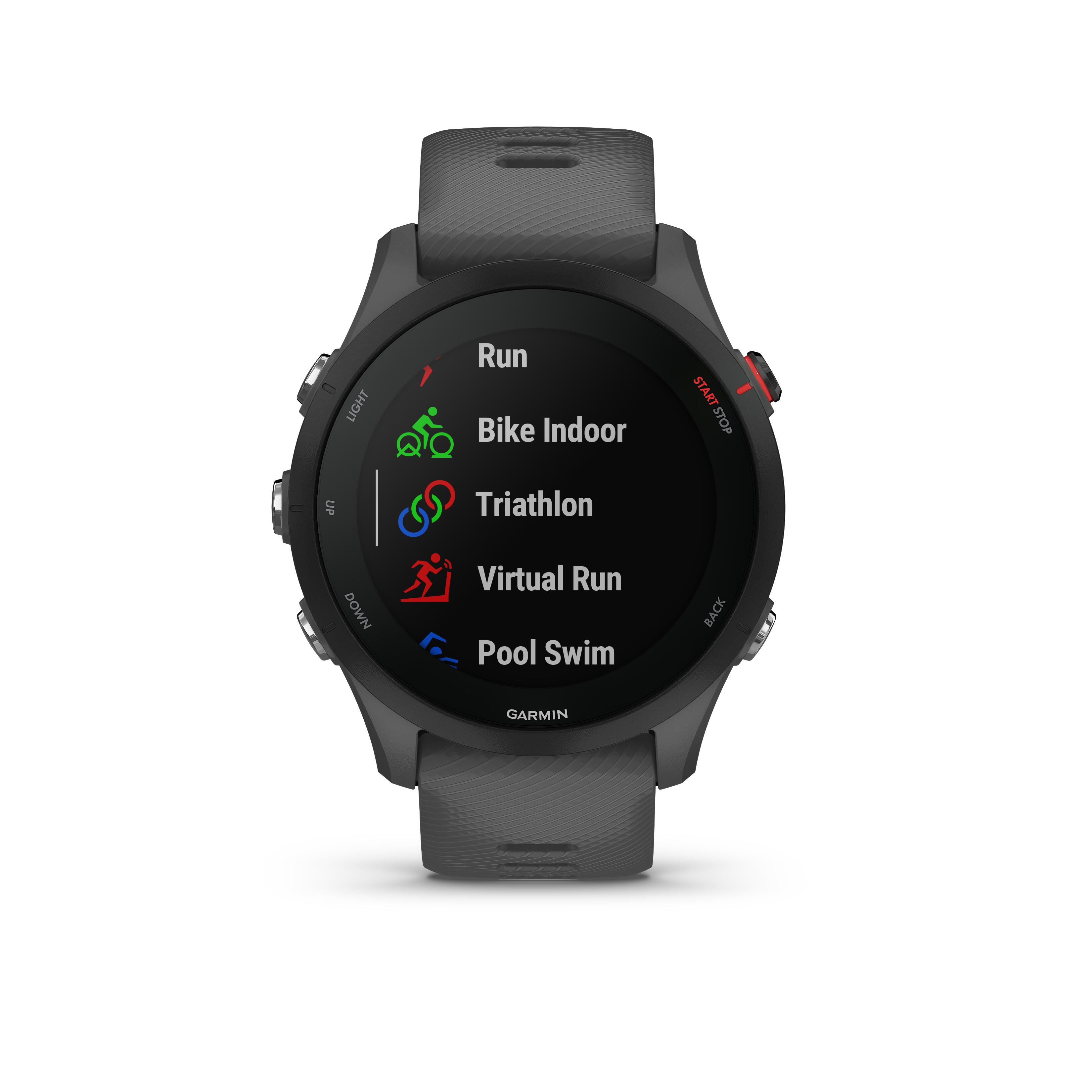 Connected gps watch garmin forerunner 255 slate grey