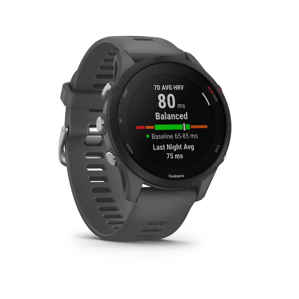 Išmanusis GPS laikrodis „Garmin Forerunner 255“, šviesiai pilka