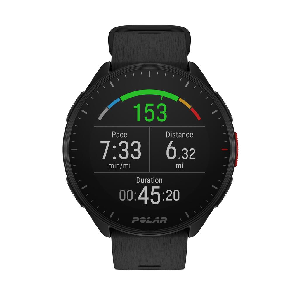 GPS-Uhr Laufuhr Herzfrequenz Polar Pacer schwarz