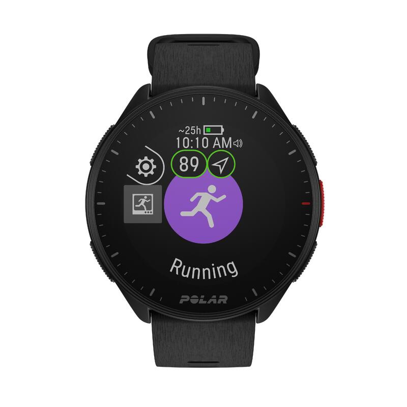 Ceas GPS cu senzor cardio Pacer S/L Negru 