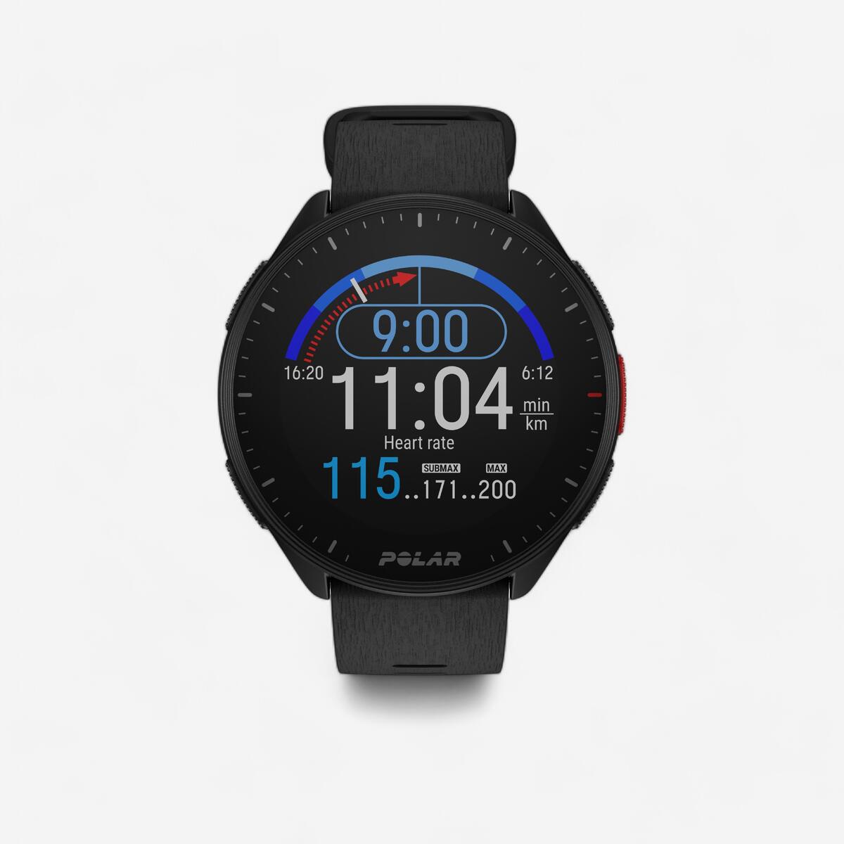 Montre connectée multisport gps cardio - POLAR PACER noire