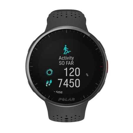 Išmanusis GPS laikrodis su pulso matuokliu ir integruotu barometru „Polar Pacer Pro“, juoda