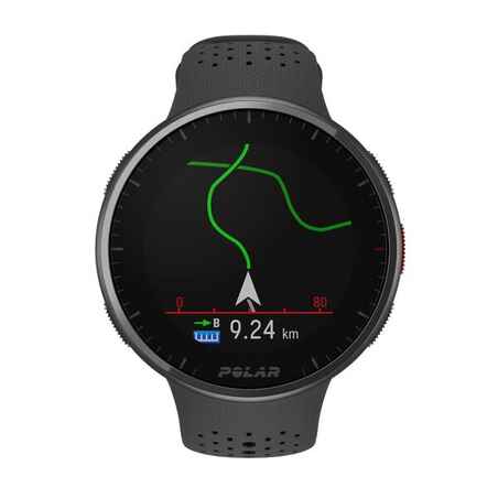 Išmanusis GPS laikrodis su pulso matuokliu ir integruotu barometru „Polar Pacer Pro“, juoda