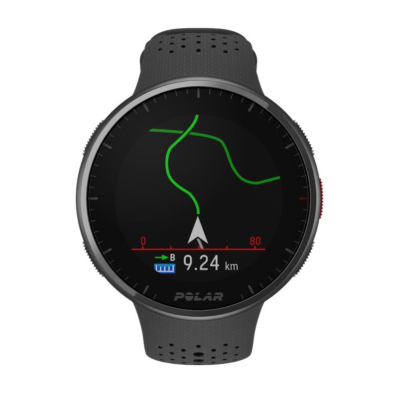 Ceas smartwatch GPS cu senzor cardio și barometru Pacer S/L Negru 