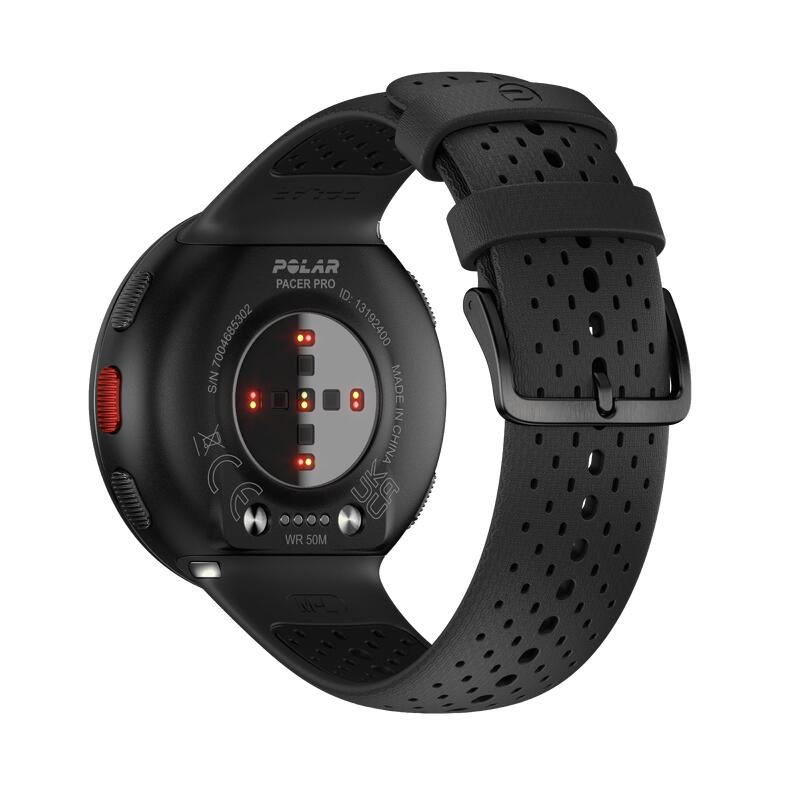 Ceas smartwatch GPS cu senzor cardio și barometru Pacer S/L Negru 