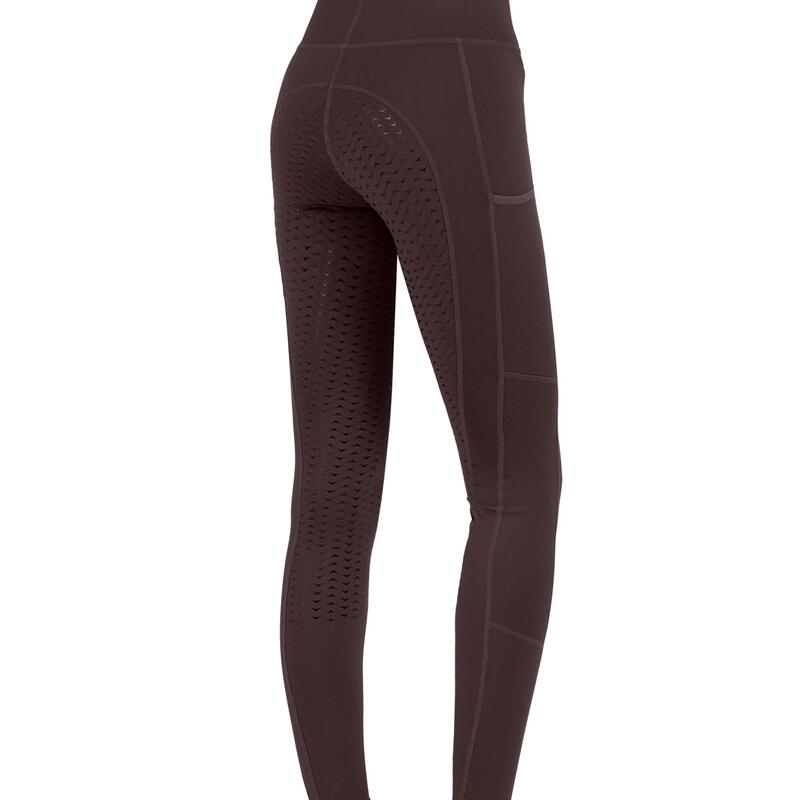 Thermo- Reitleggins Ella Silikonvollbesatz Damen braun