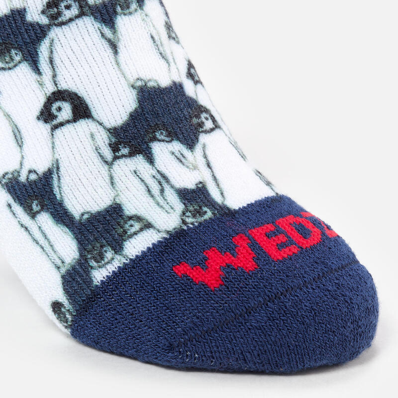Chaussettes de ski chaudes enfant, 100 pinguins