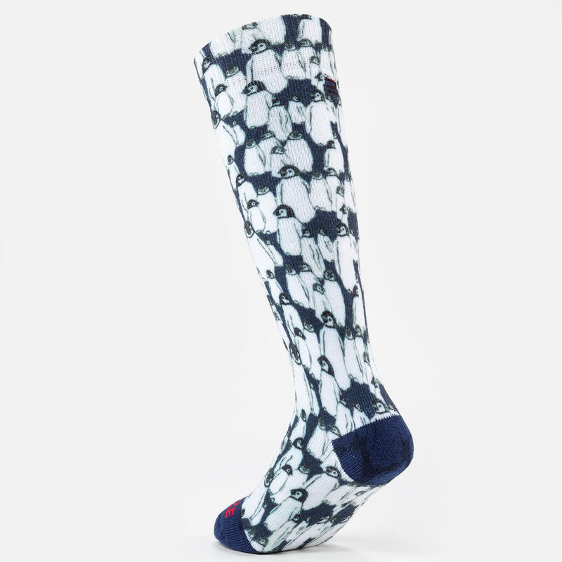 Chaussettes de ski chaudes enfant, 100 pinguins