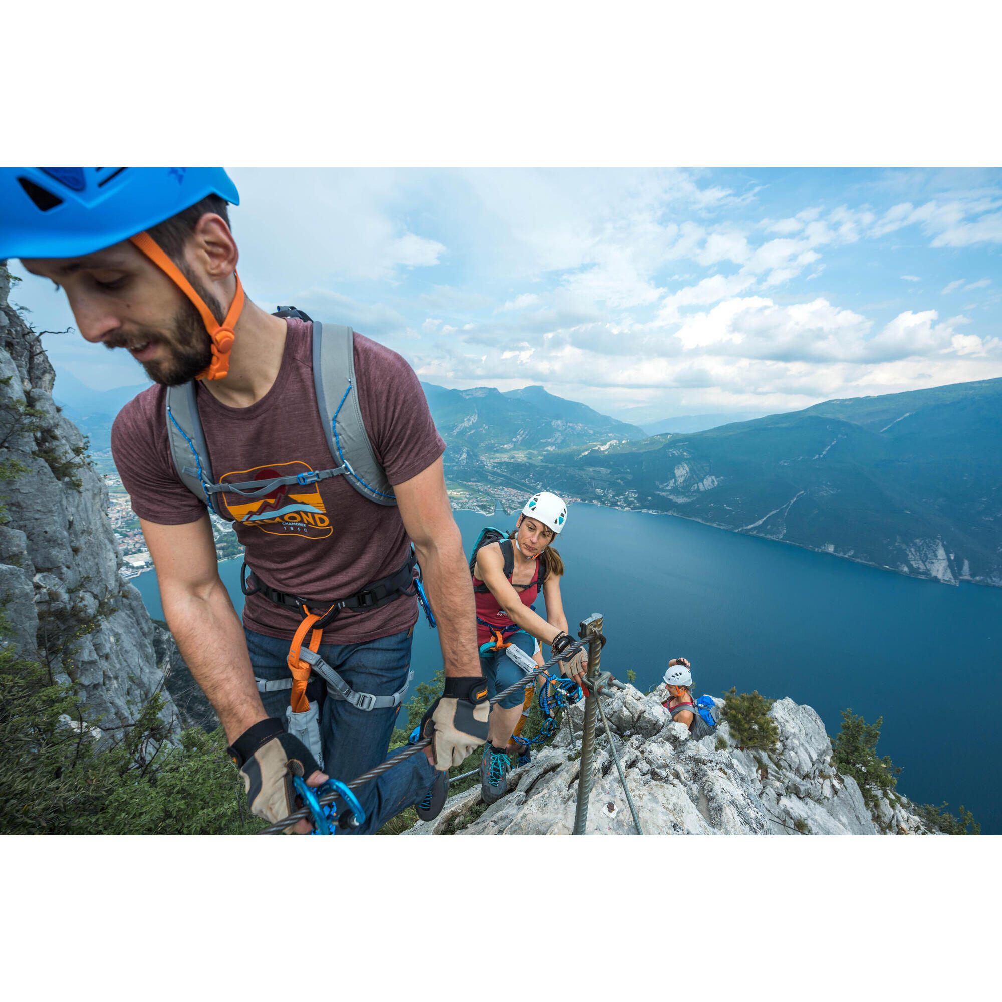 CLIMBING AND MOUNTAINEERING HELMET - ROCK BLUE