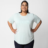 Women Gym T-shirt Polyester Plus Size Green