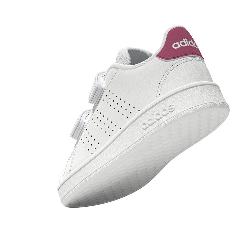 Încălțăminte benzi cu arici Baby gym ADIDAS ADVANTAGE Alb-Roz Copii 