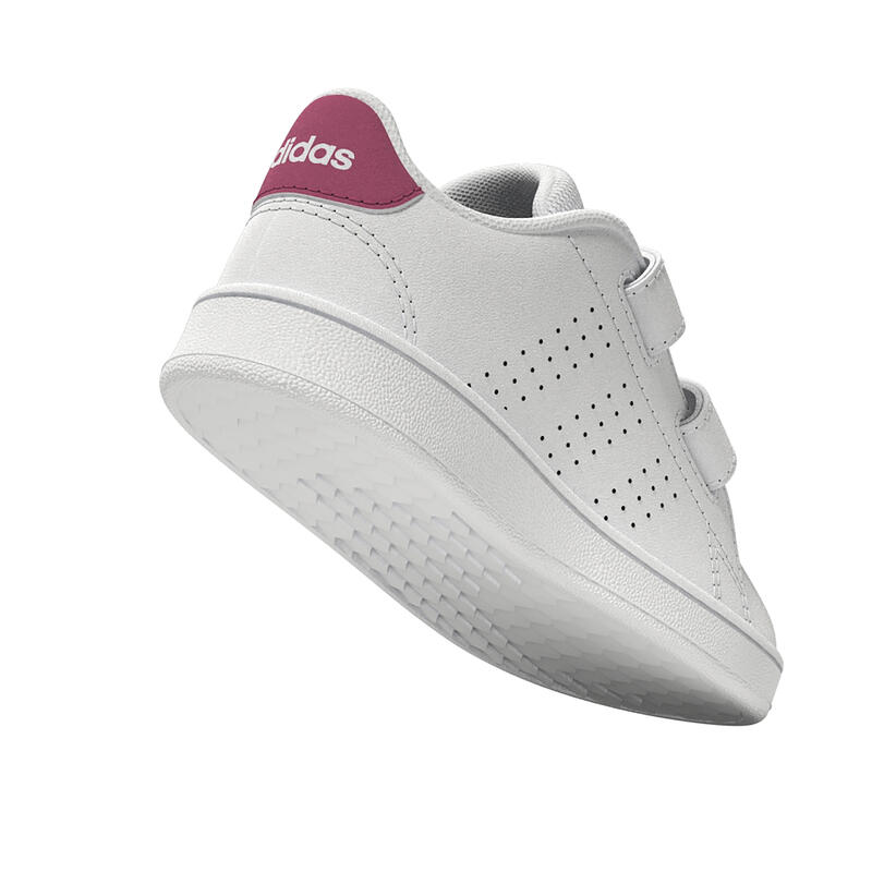Încălțăminte benzi cu arici Baby gym ADIDAS ADVANTAGE Alb-Roz Copii 