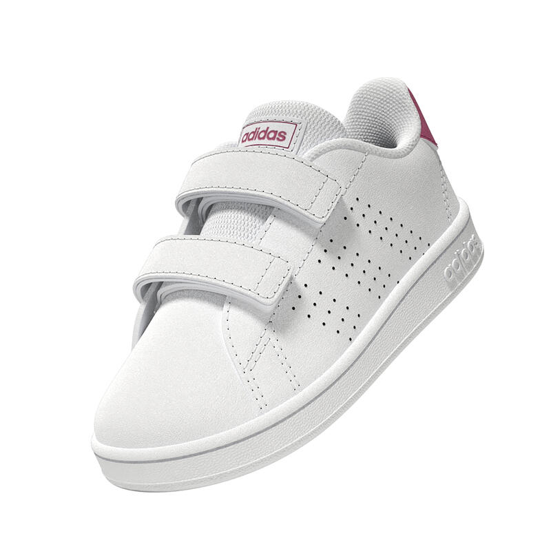 Încălțăminte benzi cu arici Baby gym ADIDAS ADVANTAGE Alb-Roz Copii 